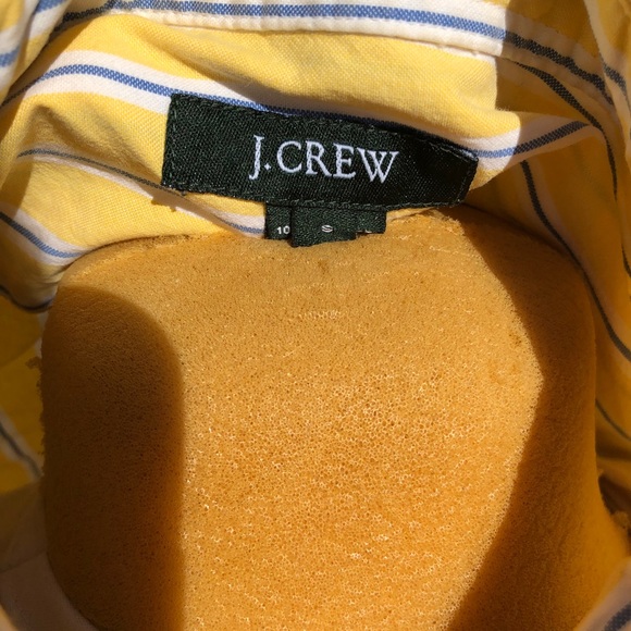 J.Crew tailored fit button down yellow striped - Picture 7 of 8